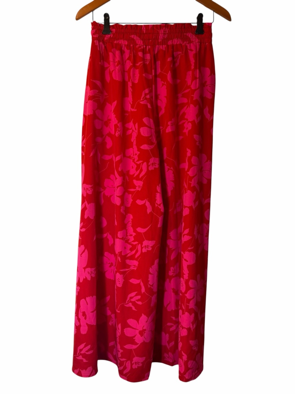 Pretty Garden Pink Tropical Wide Leg Palazzo Pants Beach Pull On Women M NEW - Picture 6 of 7